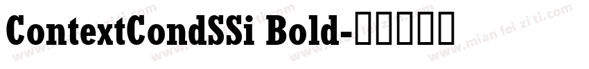 ContextCondSSi Bold字体转换